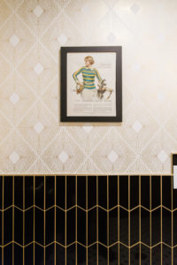 X-Golf Black, White & Gold Bathroom