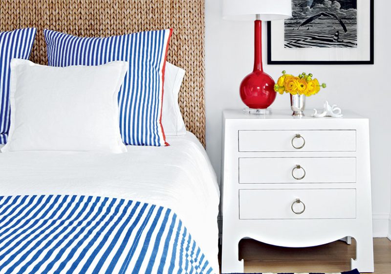 Red white blue bedroom