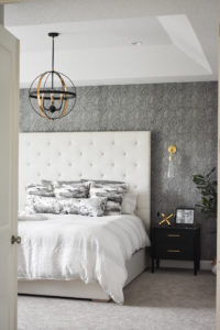 Moody Monochromatic Modern Bedroom