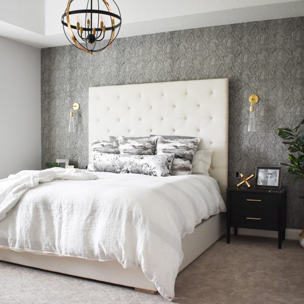 Moody Monochromatic Modern Bedroom 1