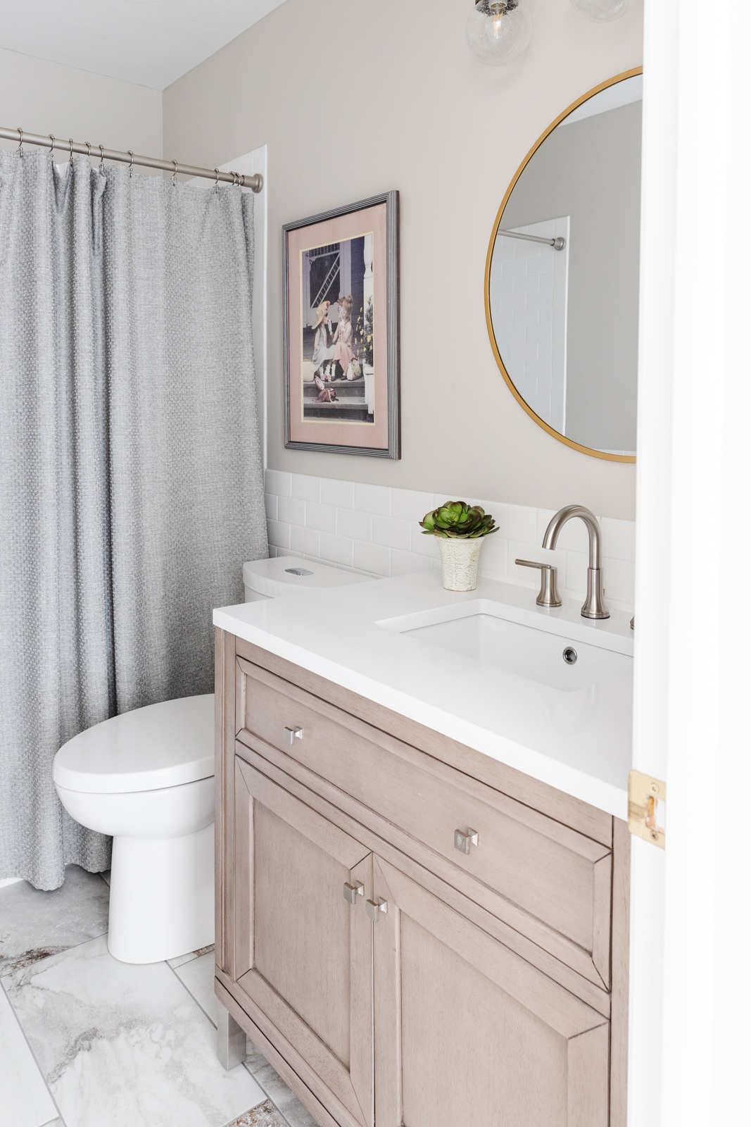Forest Lake Remodel Guest Bedroom Bathroom Vanity Mirror